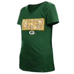 Packers Girls New Era Block Sequin T-Shirt -blazerathletic shop 1503510121 18 13 b 2500qdynbutzca