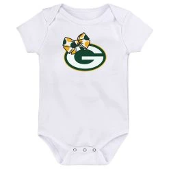 Packers Newborn Girls Custom Bow Bodysuit -blazerathletic shop 3005176046 61 13 2500aqemhprzak