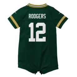 Packers Newborn Nike #12 Rodgers Romper Jersey