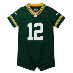 Packers Newborn Nike #12 Rodgers Romper Jersey -blazerathletic shop 3011176017 18 13 a 2500 3