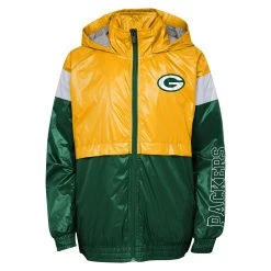 Packers Youth Goal Line Stance Windbreaker Jacket